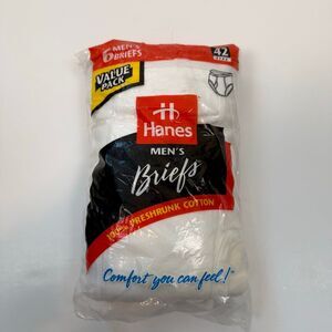 Vintage Hanes Men’s‎ Preshrunk Cotton Briefs 1997 Size 42